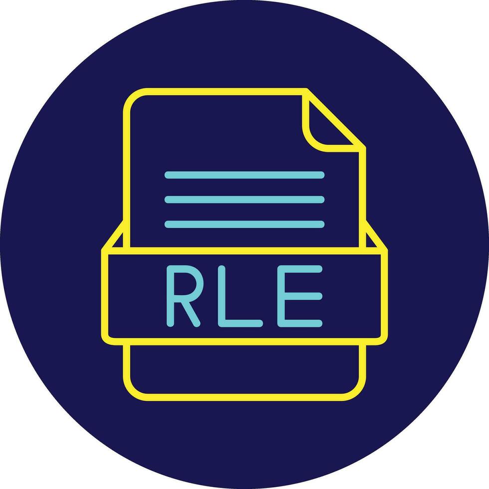 RLE File Format Vector Icon