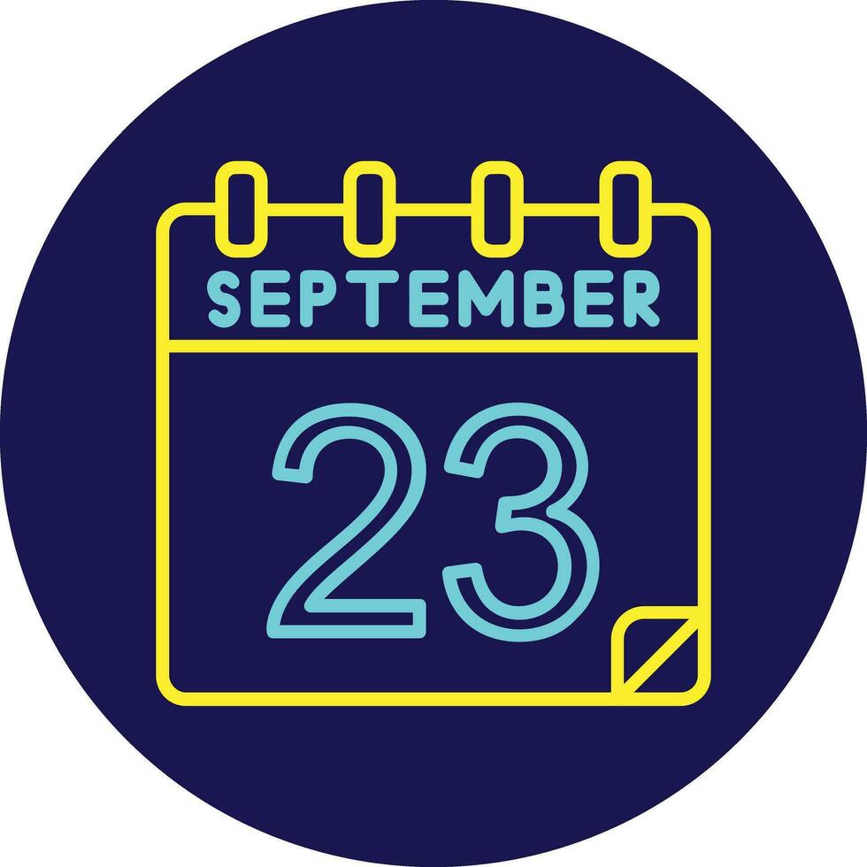23 September Vector Icon