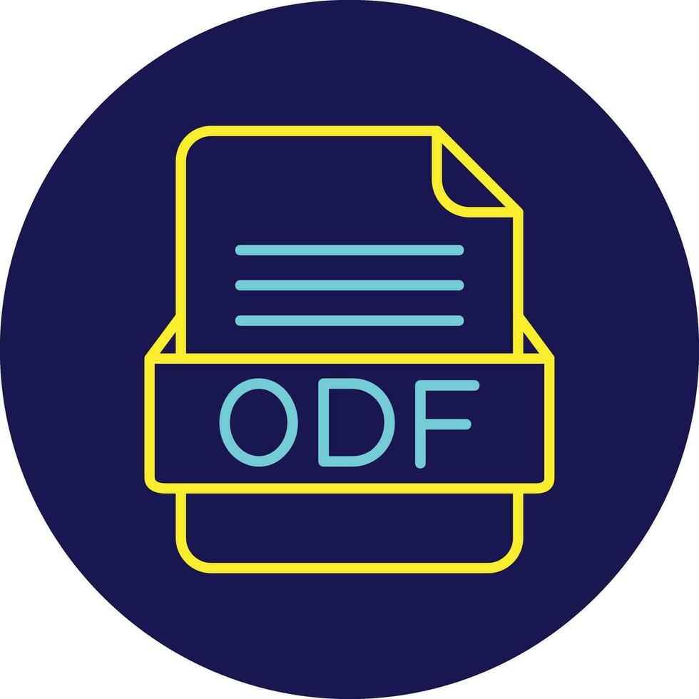 ODF File Format Vector Icon