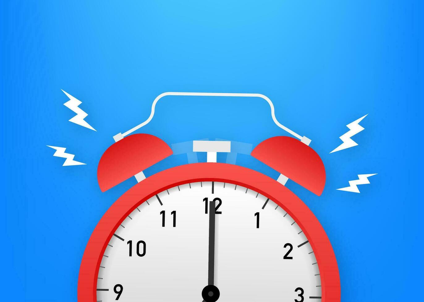 alarma reloj rojo despertar arriba tiempo. vector valores ilustración