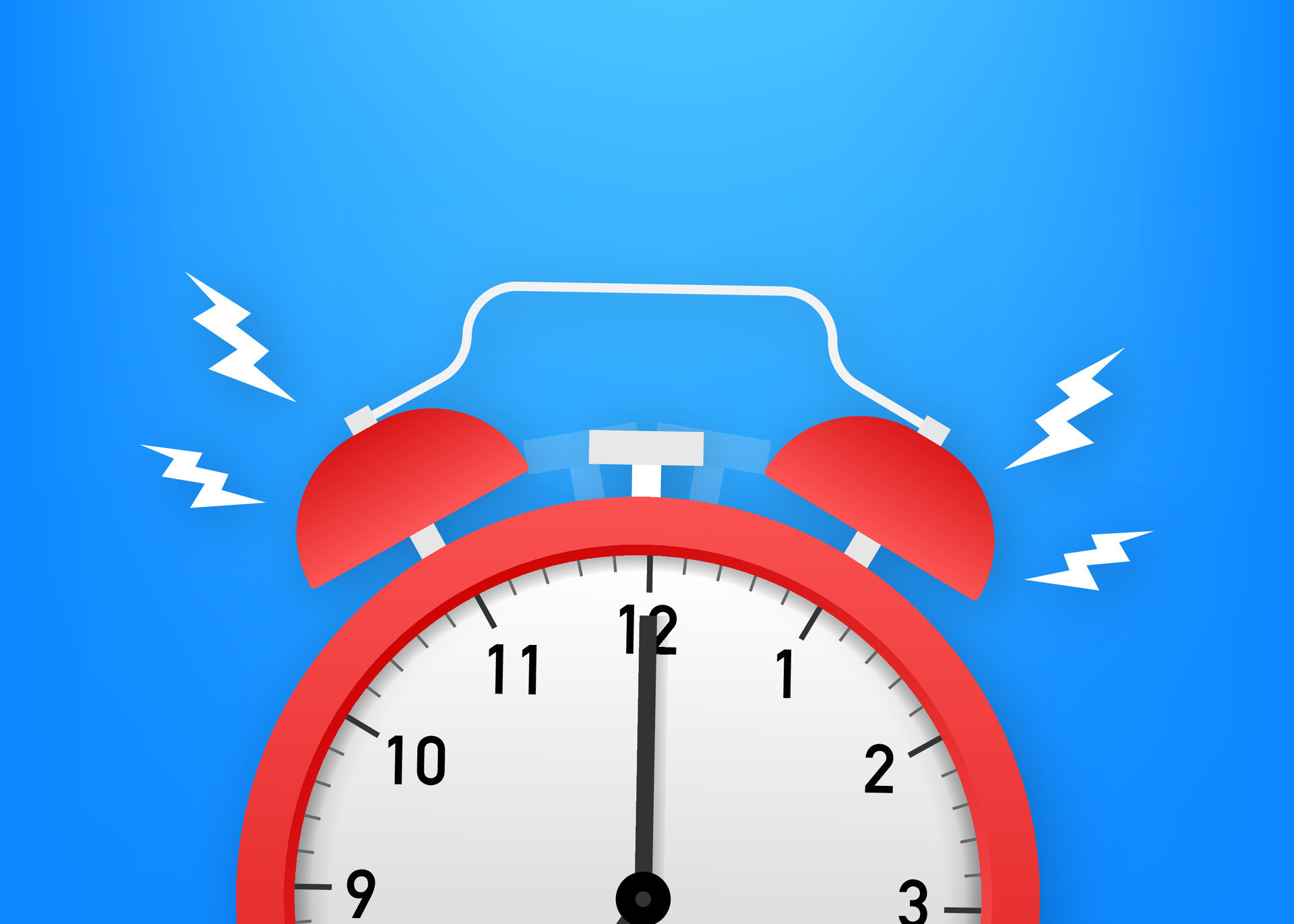 Alarm clock red wake up time. Vector stock illustration 29924449 Vector