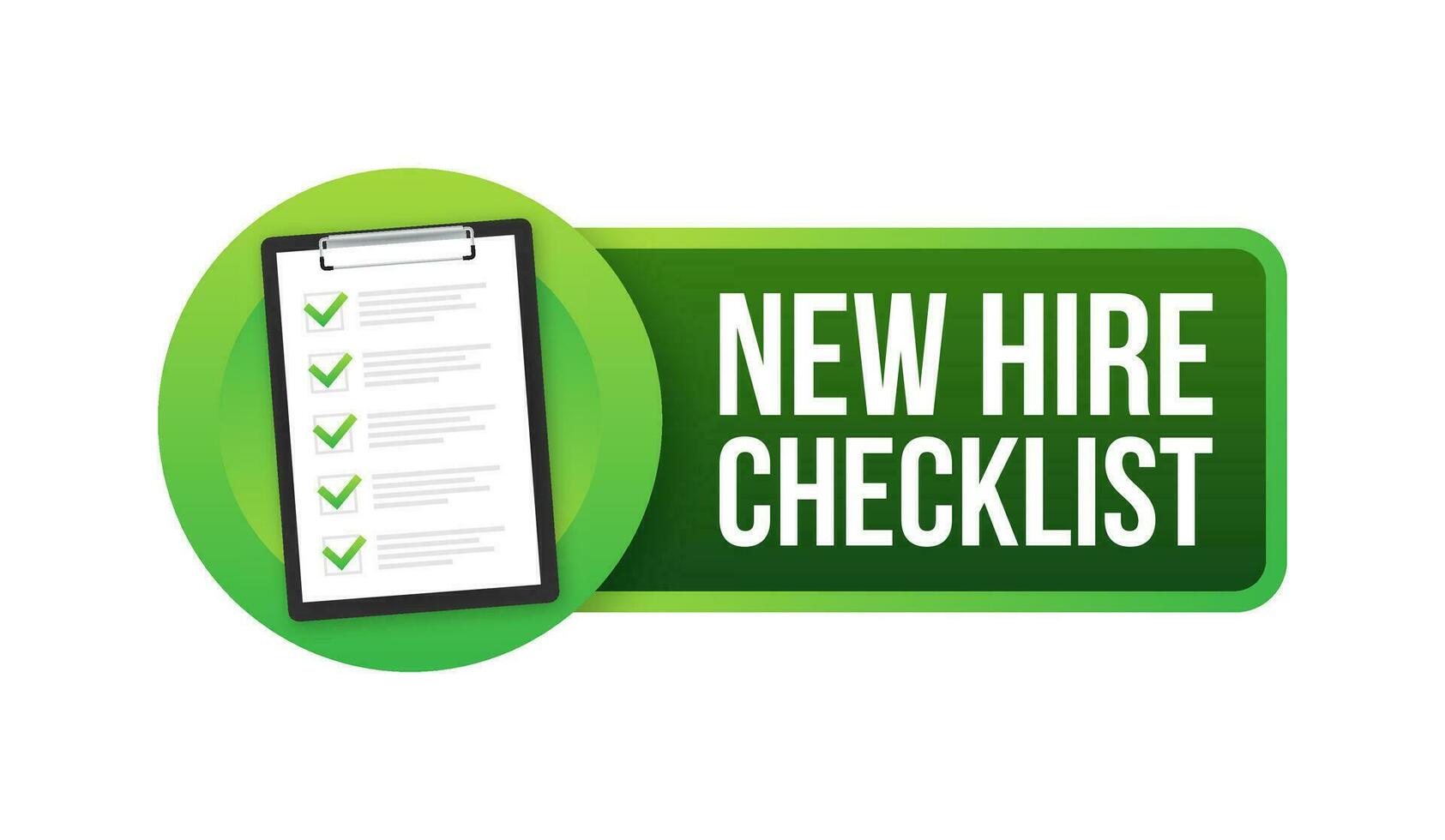 New hire checklist. Hiring Process icon. Vector stock illustration