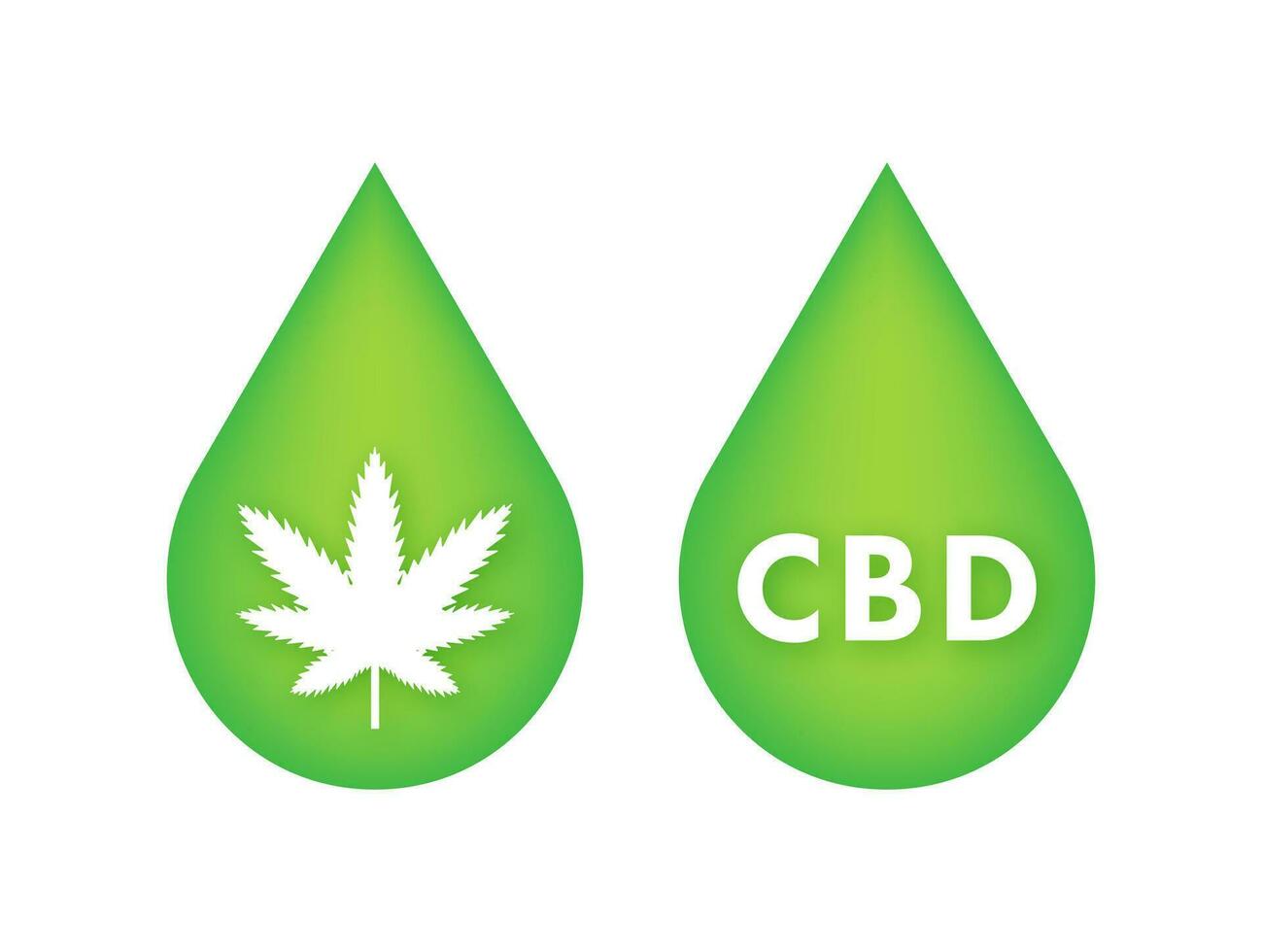 Creative cannabis leaf vector logo icon. Template for CBD Cannabidiol. Vector illustration