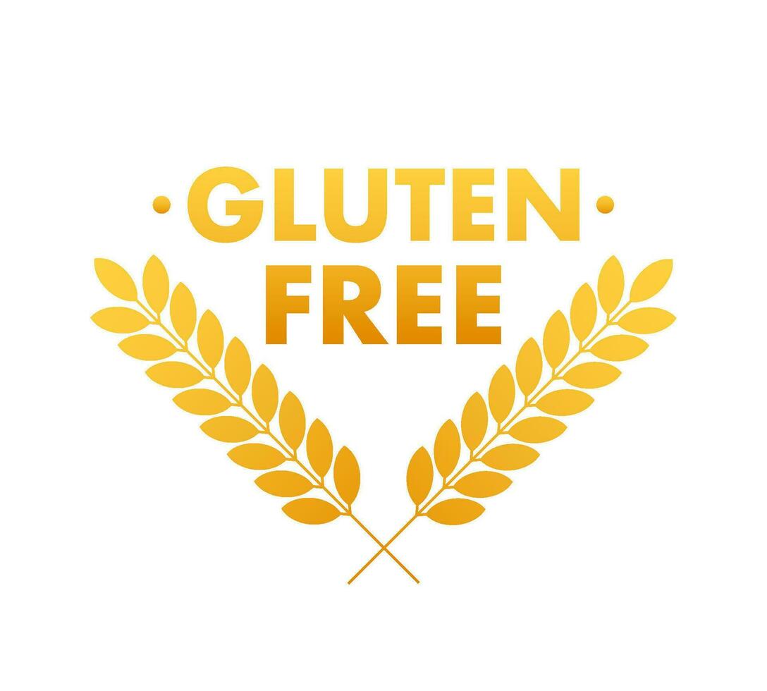 Gluten free. Healthy food labels with lettering. Vegan food stickers. vector