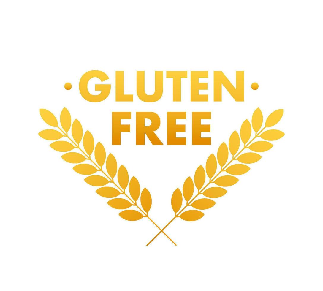 gluten gratis. sano comida etiquetas con letras. vegano comida pegatinas vector