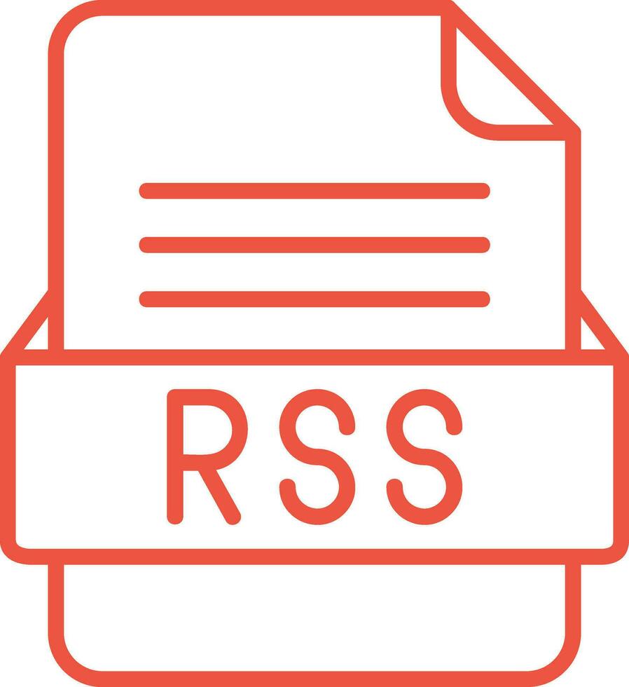 RSS File Format Vector Icon
