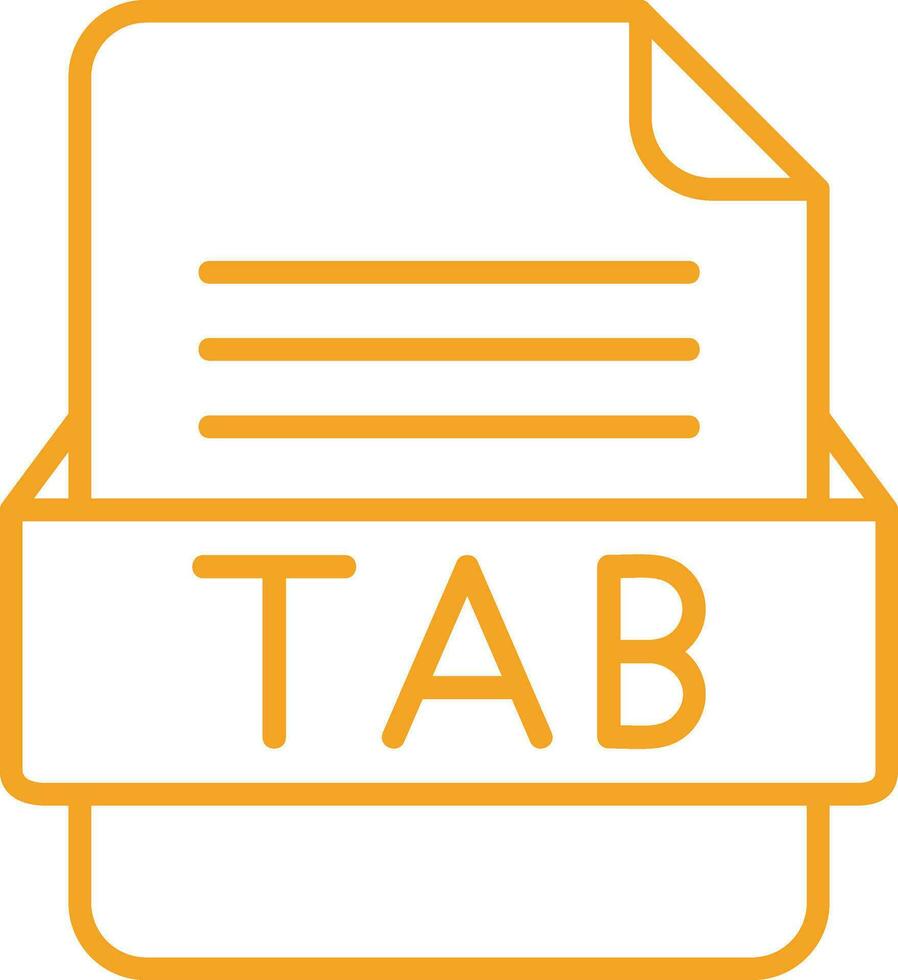 TAB File Format Vector Icon