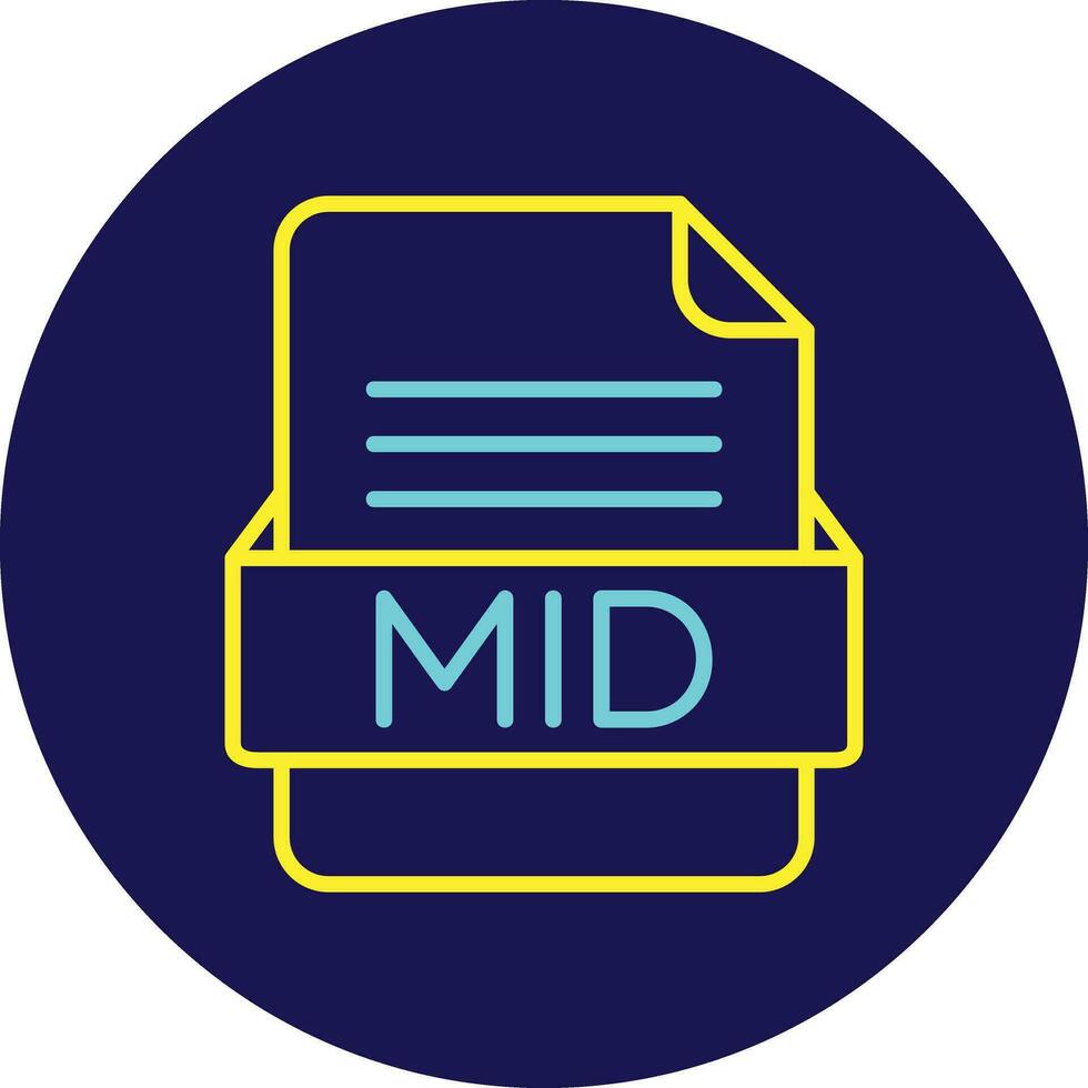 MID File Format Vector Icon