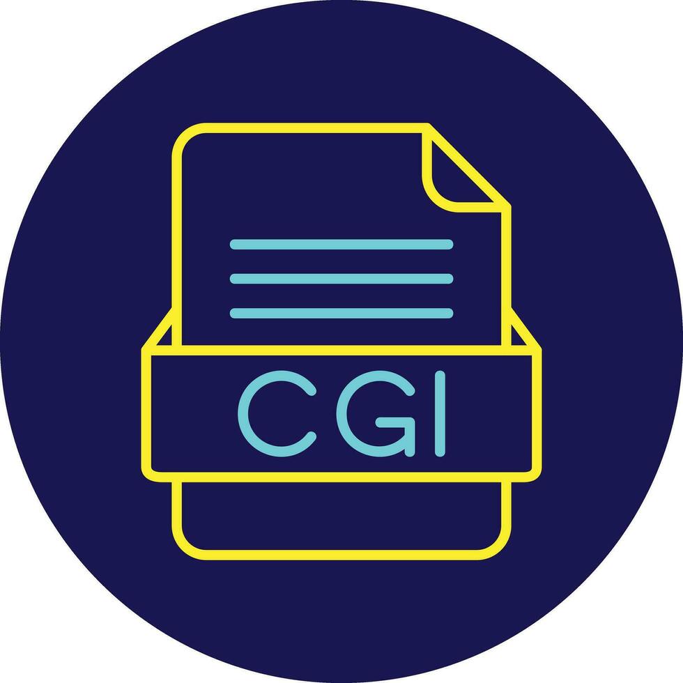 CGI File Format Vector Icon