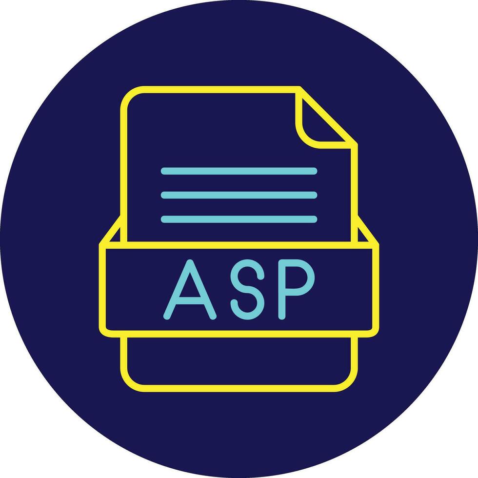 ASP File Format Vector Icon