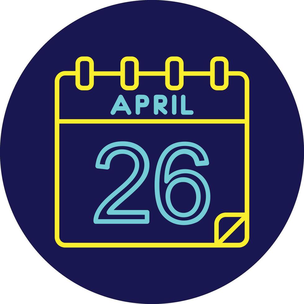 26 April Vector Icon