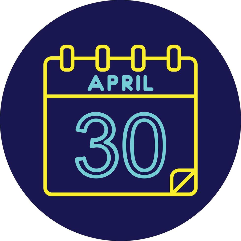 30 April Vector Icon