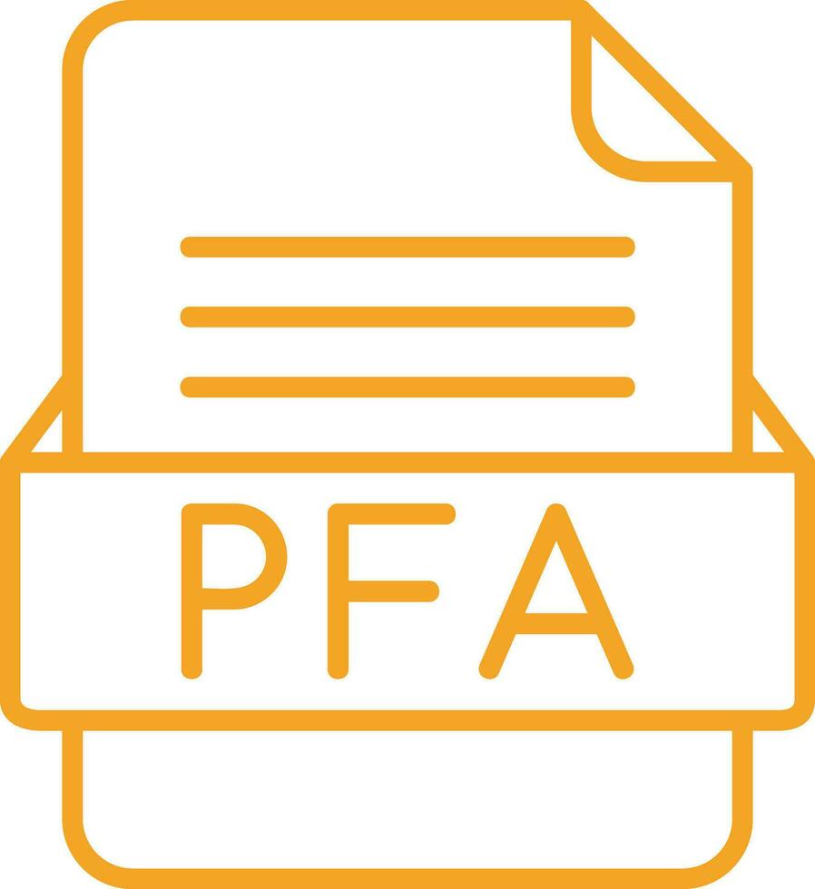 pfa archivo formato vector icono