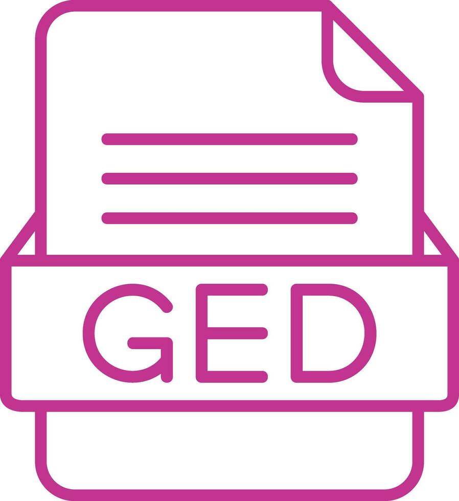 ged archivo formato vector icono