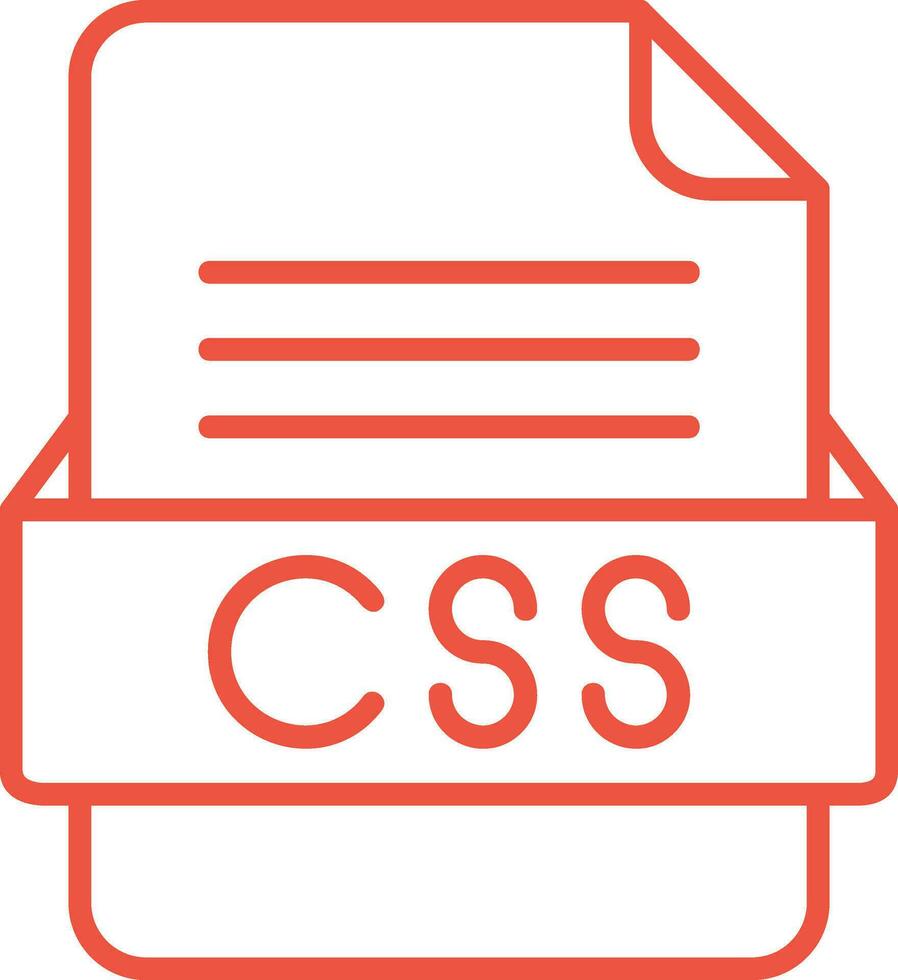 CSS File Format Vector Icon