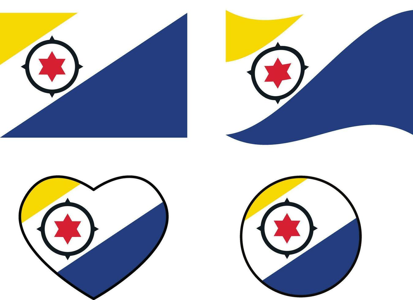 Bonaire flag icon. Waving flag of Eswatini. Heart Eswatini flag. Round Eswatini flag. flat style. vector