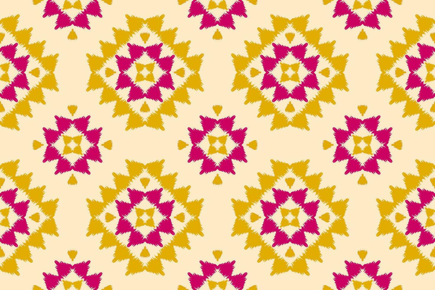 Fabric ikat pattern art. Geometric ethnic seamless pattern traditional. American, Mexican style. vector