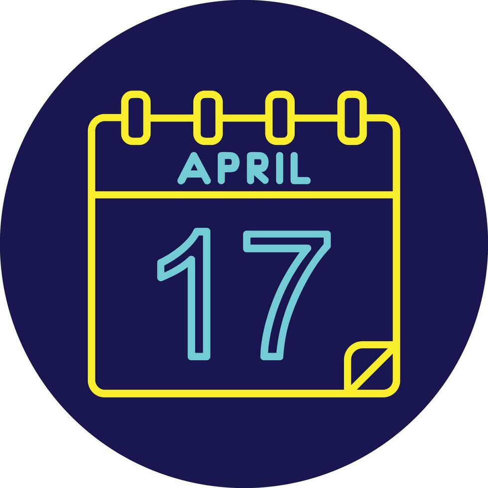 17 abril vector icono