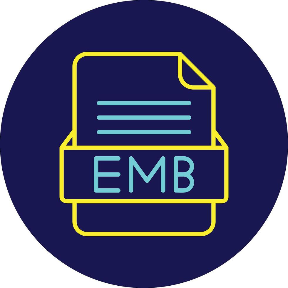 EMB File Format Vector Icon