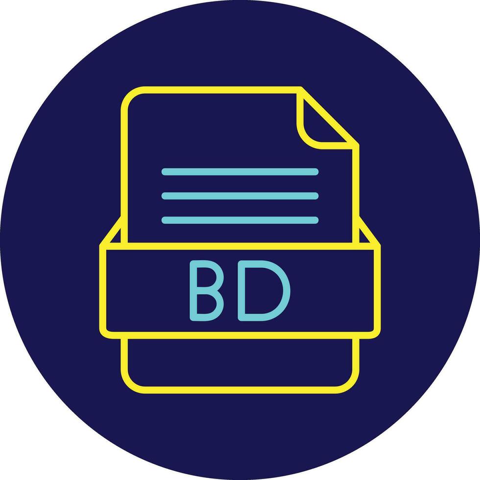 BD File Format Vector Icon