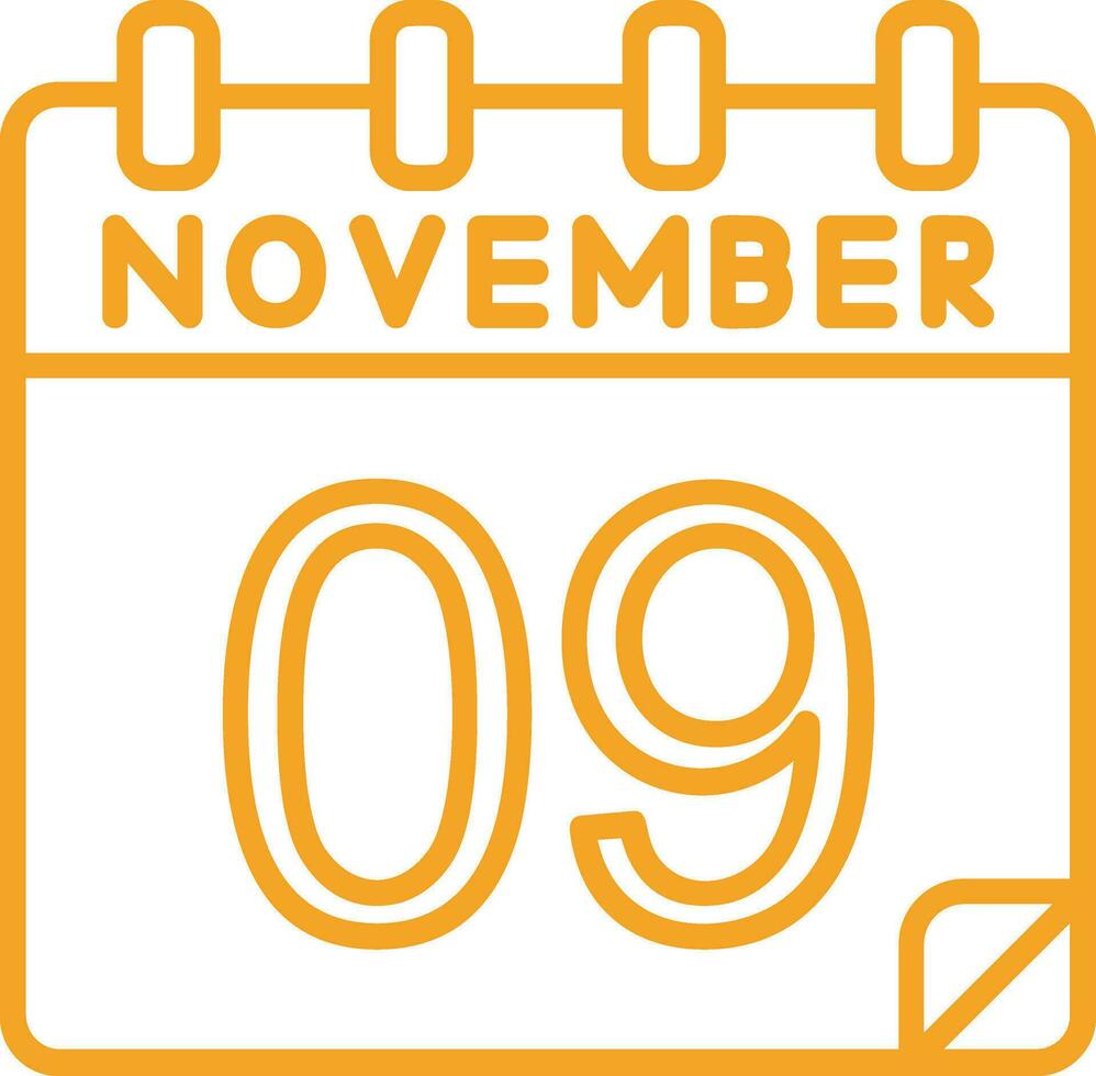 9 November Vector Icon