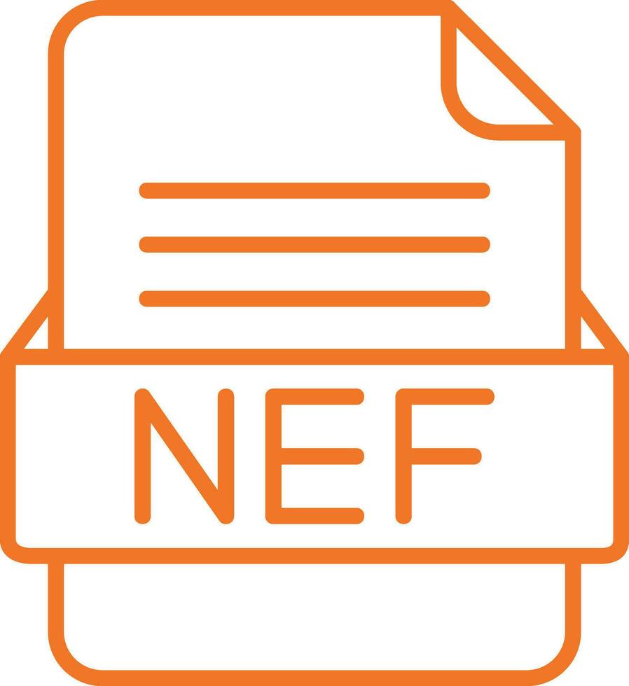 nef archivo formato vector icono