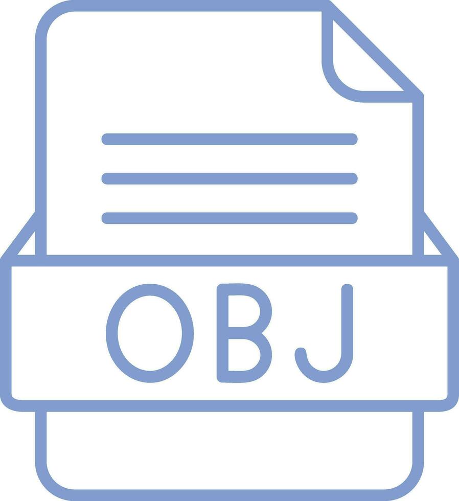 OBJ File Format Vector Icon