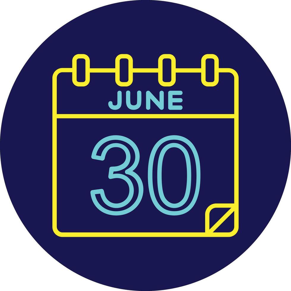 30 June Vector Icon