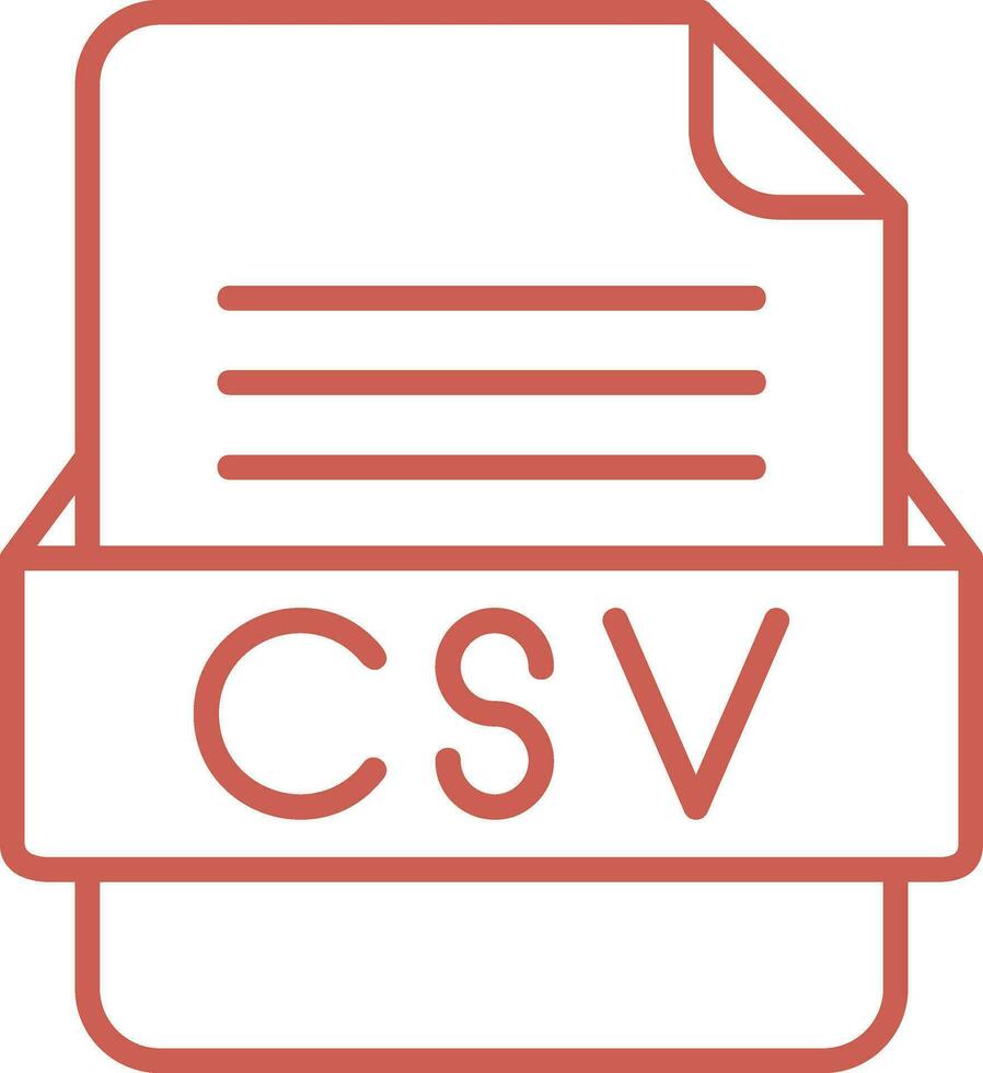 CSV File Format Vector Icon