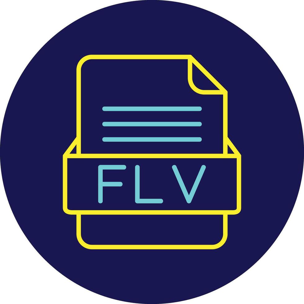 FLV File Format Vector Icon