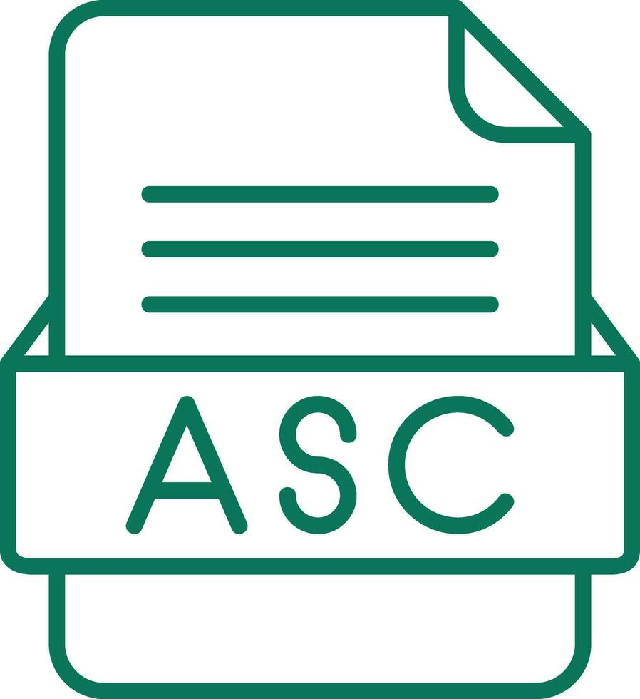 asc archivo formato vector icono