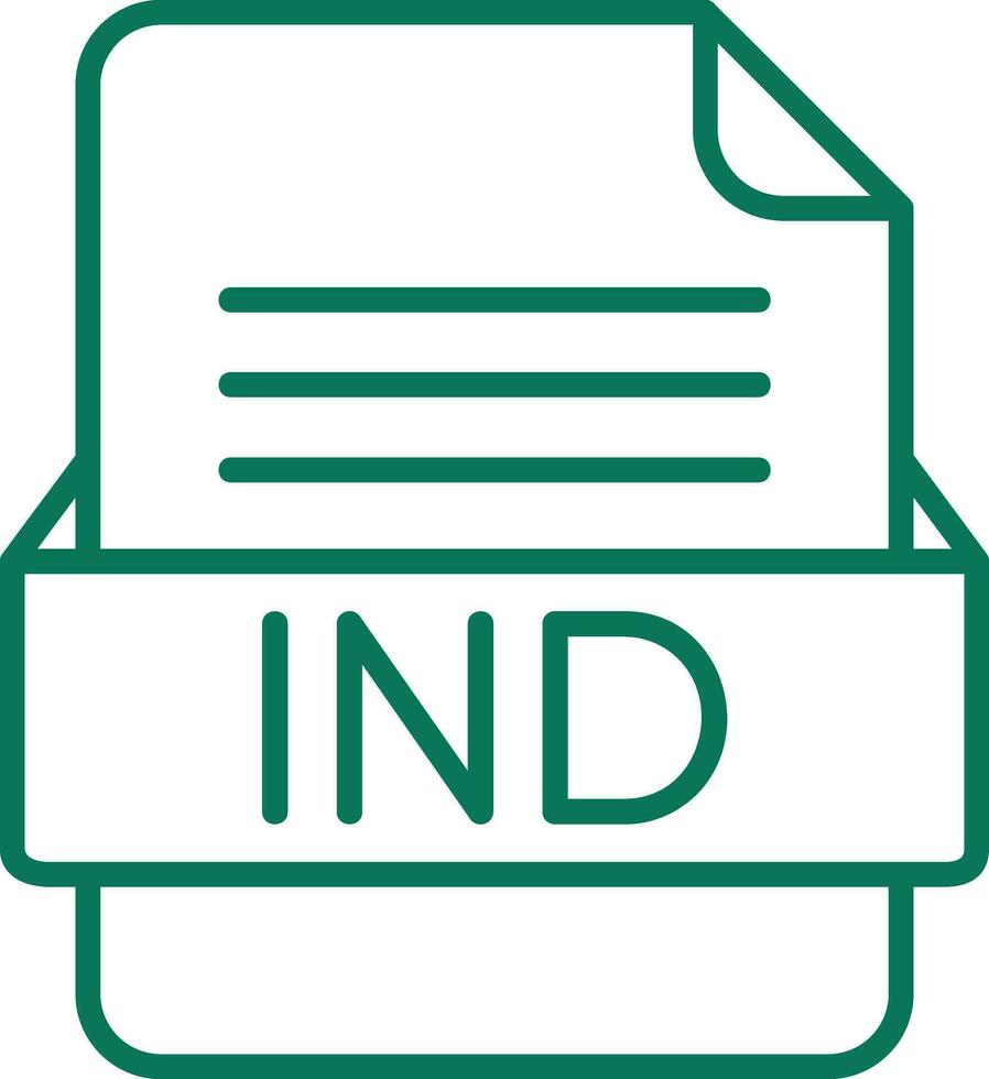 IND File Format Vector Icon