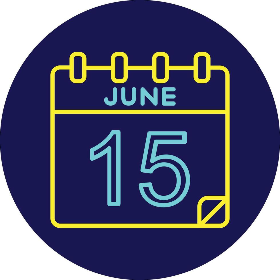 15 June Vector Icon