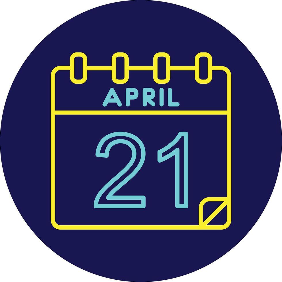 21 April Vector Icon