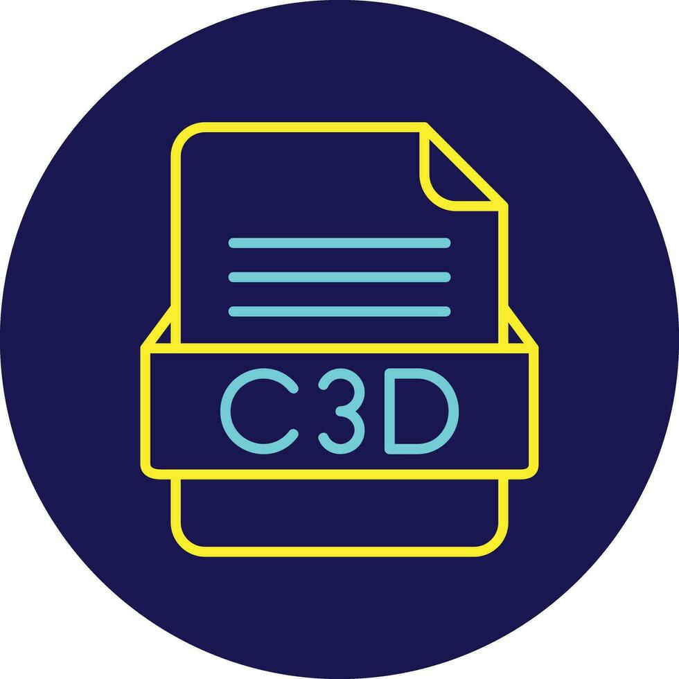 c3d archivo formato vector icono