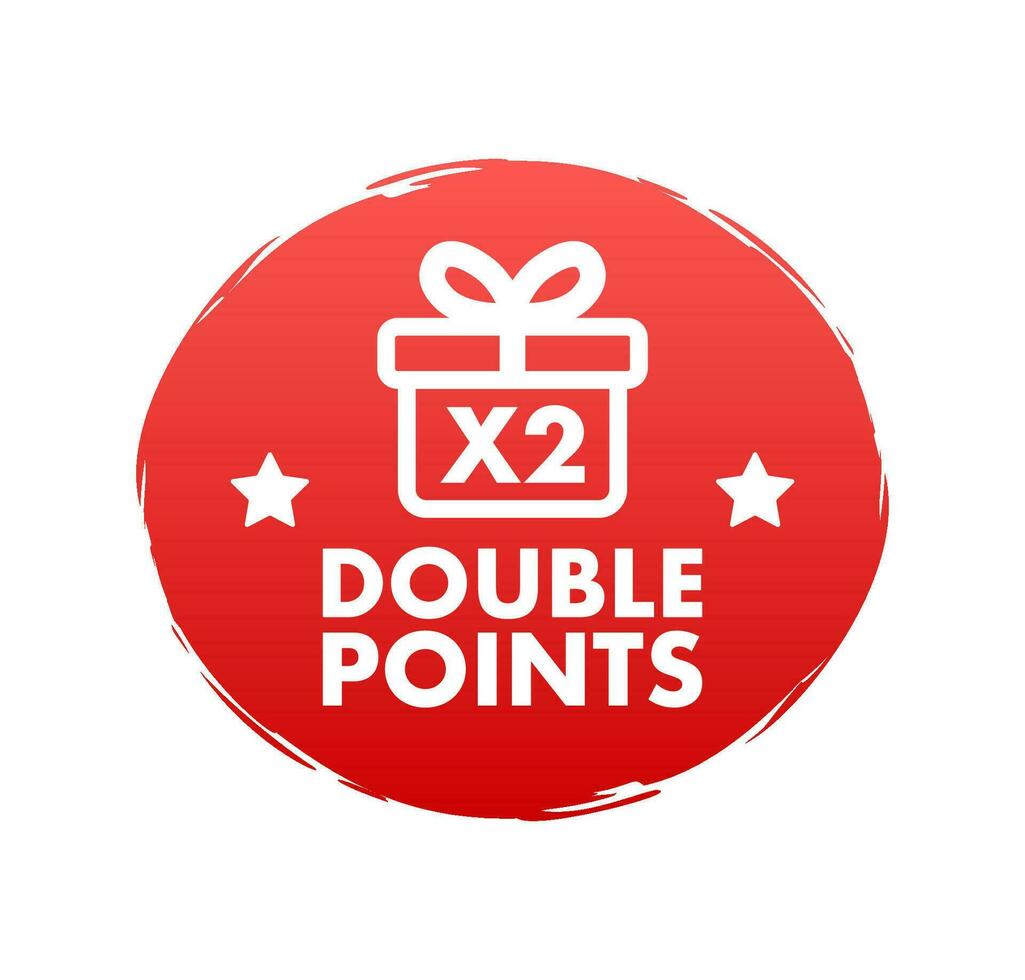 Flat icon with red double points for promotion design. Vector illustration design.