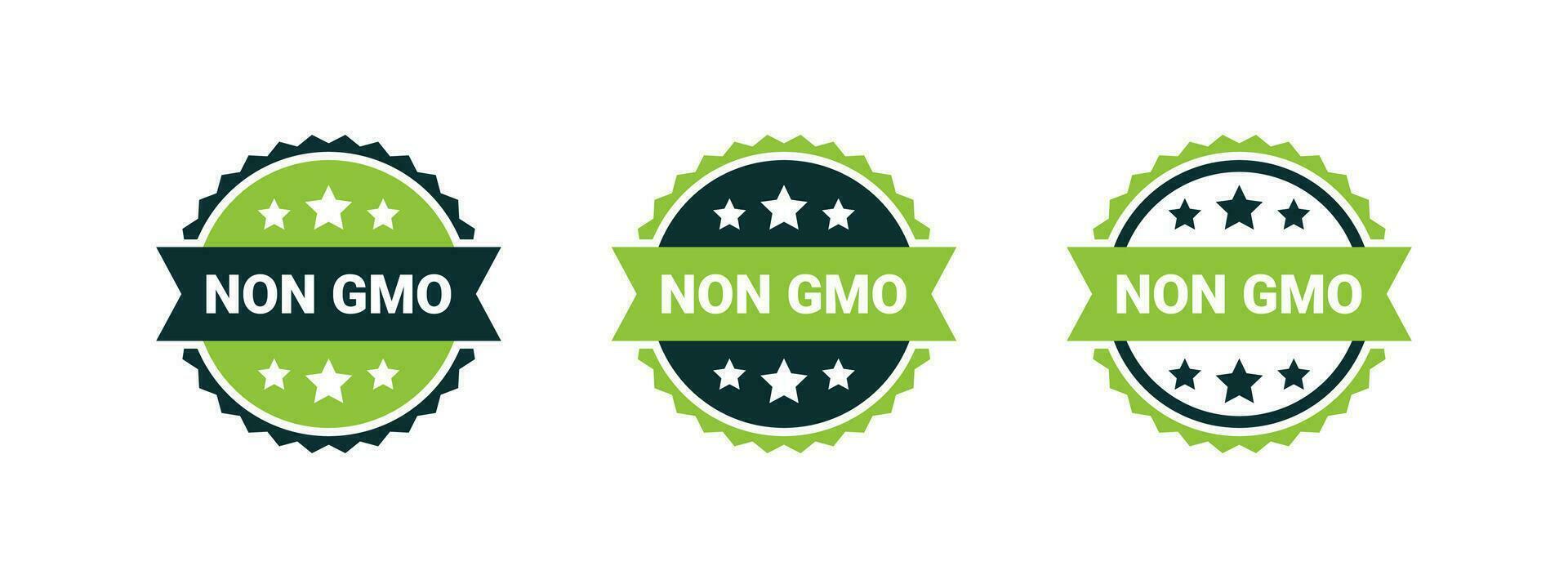 gmo gratis iconos no gmo emblemas natural y orgánico productos vector escalable gráficos