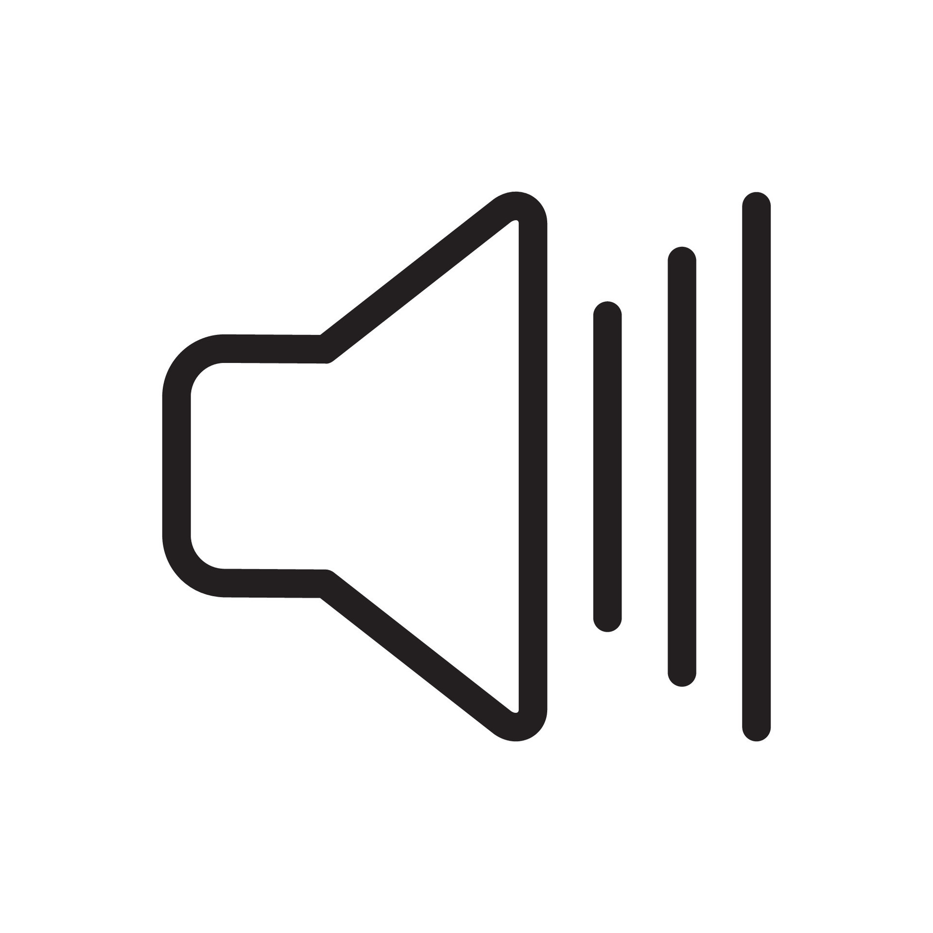 speaker icon vector volume symbol design illustration 29925937 Vector Art at Vecteezy