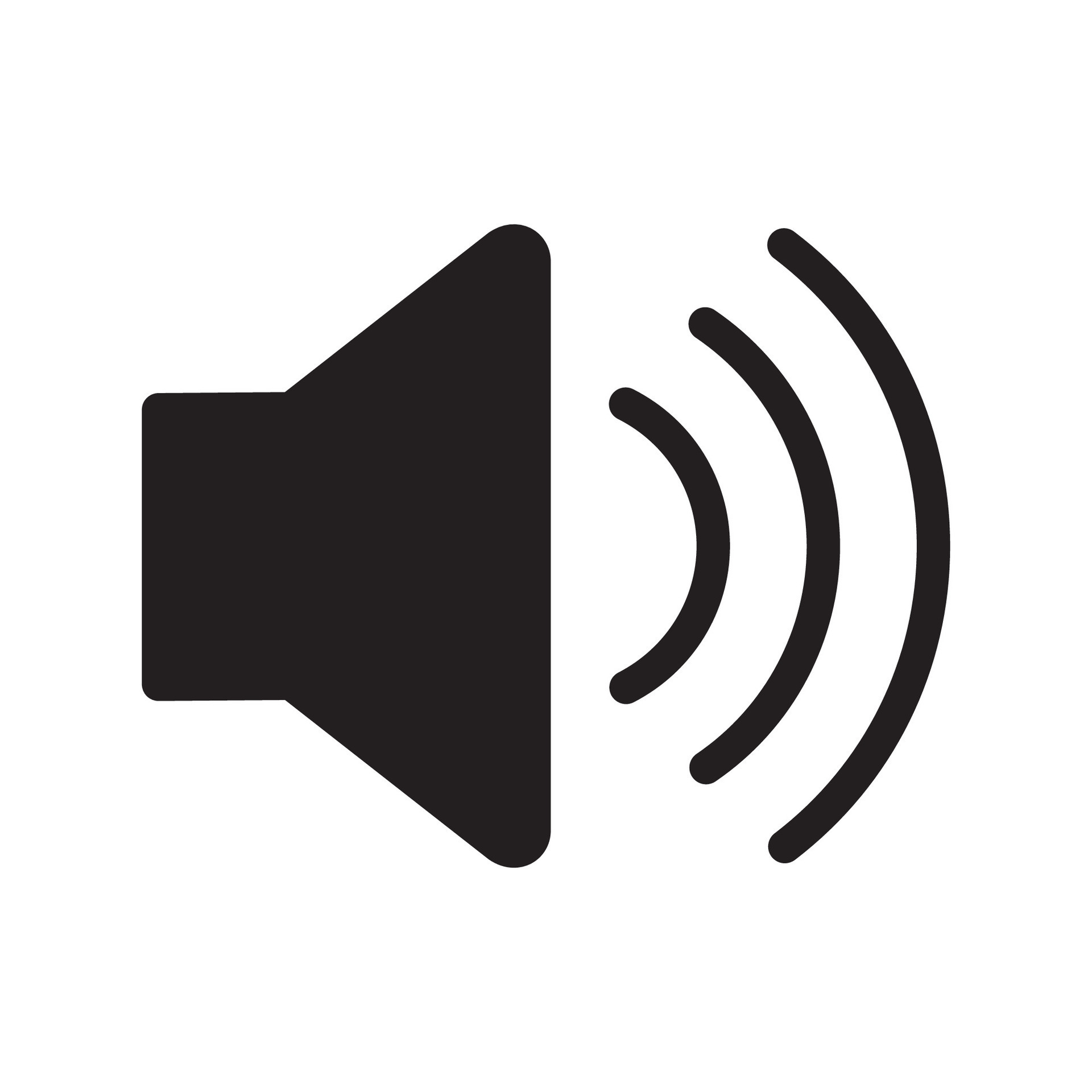 speaker icon vector volume symbol design illustration 29926041 Vector Art at Vecteezy