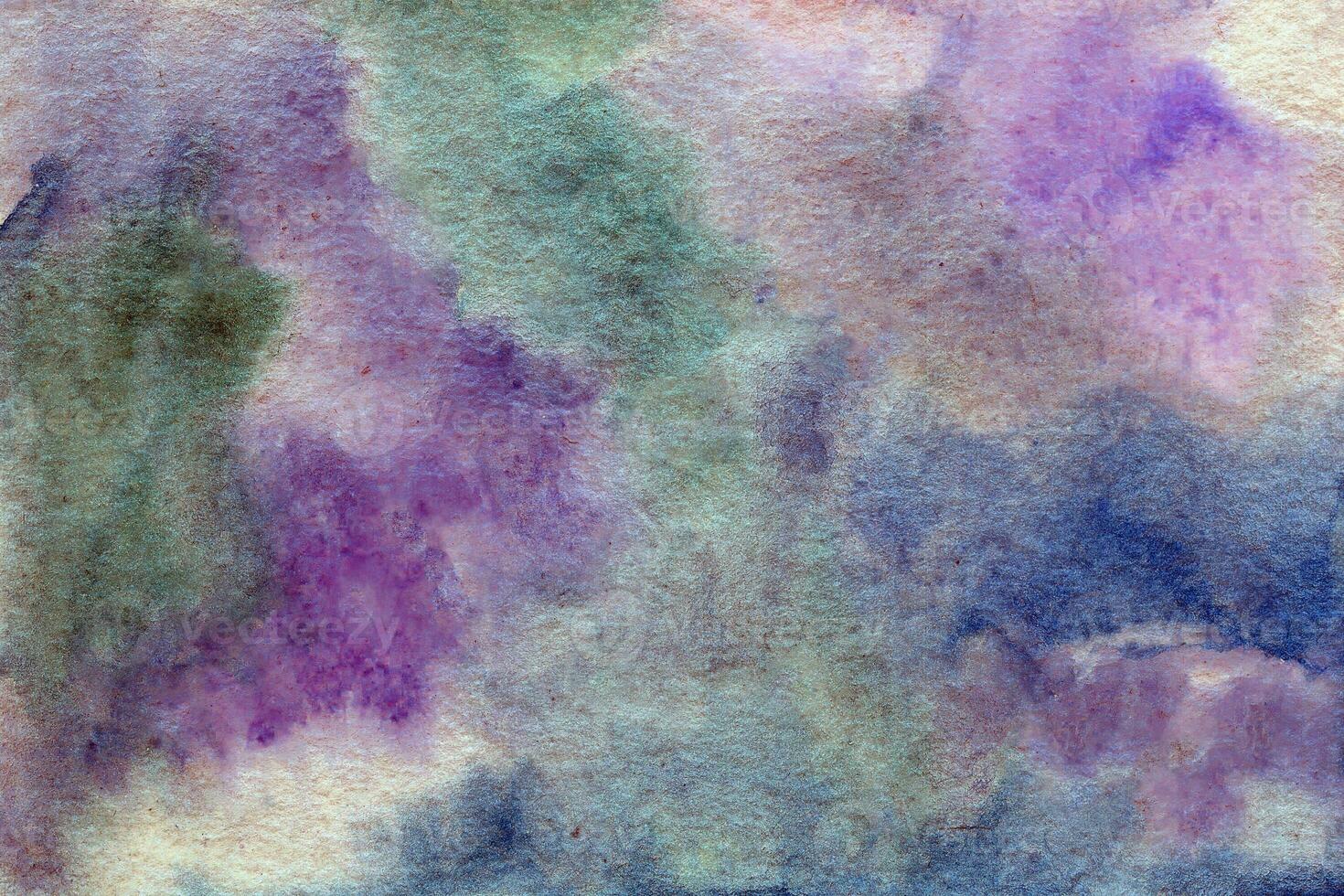 Purple green -blue watercolor background texture photo