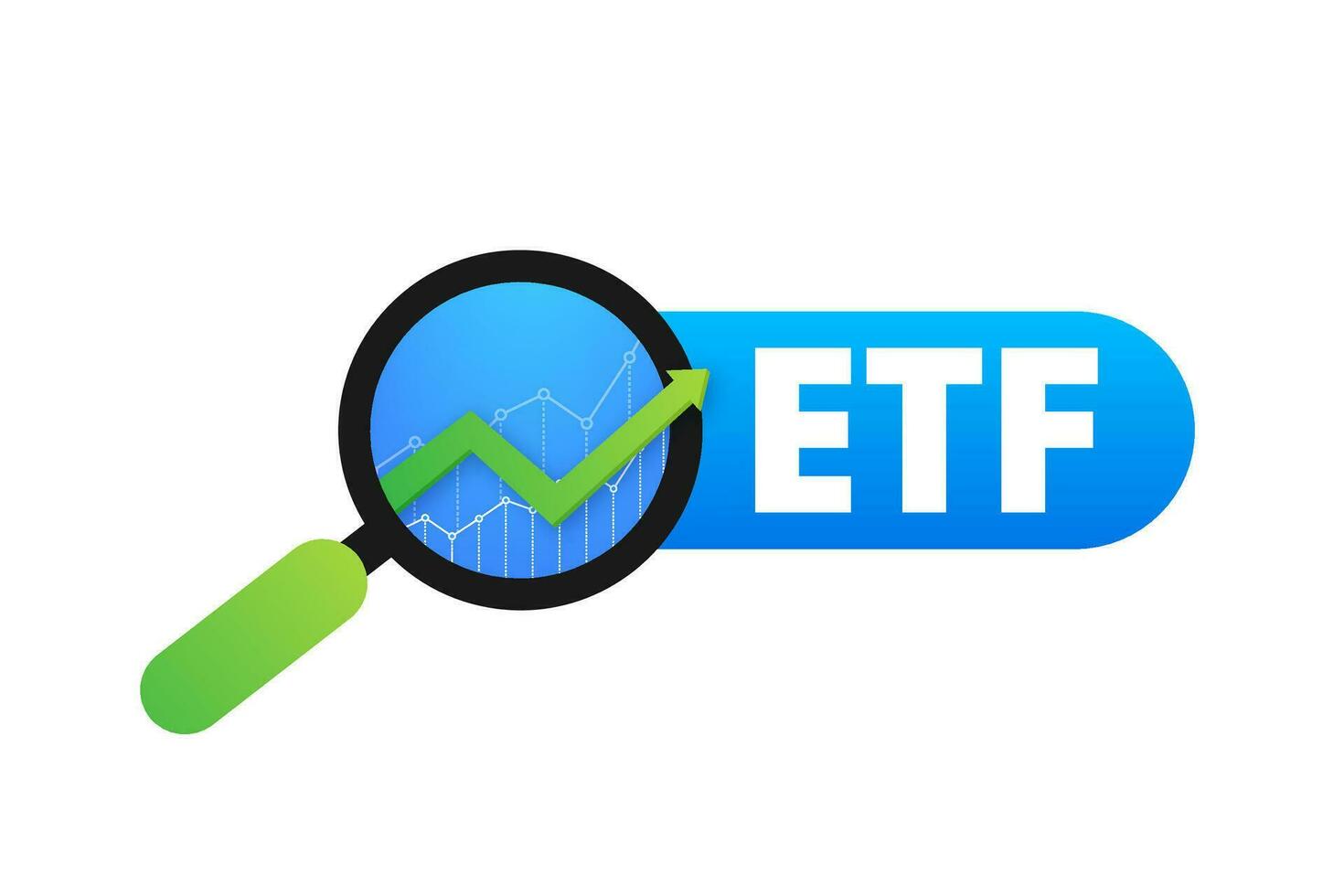 Gold template. ETF trading, exchange traded funds, financial analytics. Financial investment trade. vector