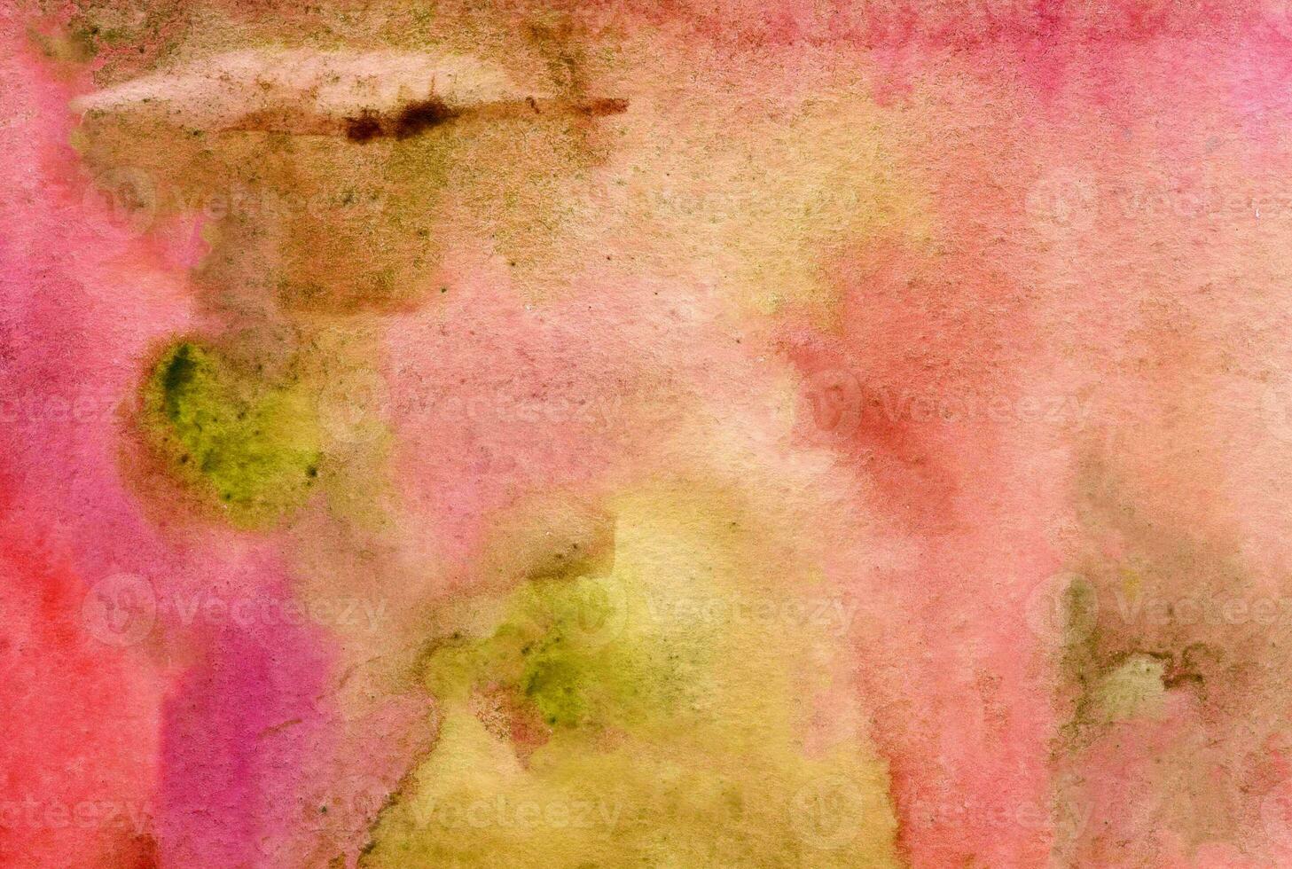 Pink red-green watercolor background texture photo