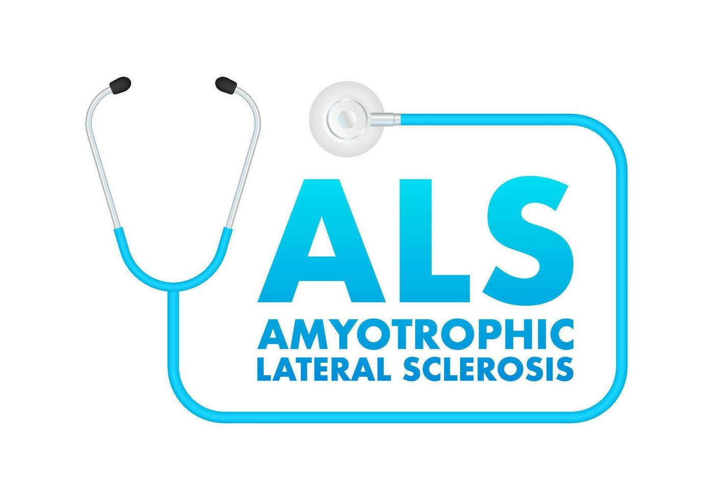 ALS Amyotrophic Lateral Sclerosis   progressive nervous system disease. Amyotrophic lateral sclerosis. Day background design. vector