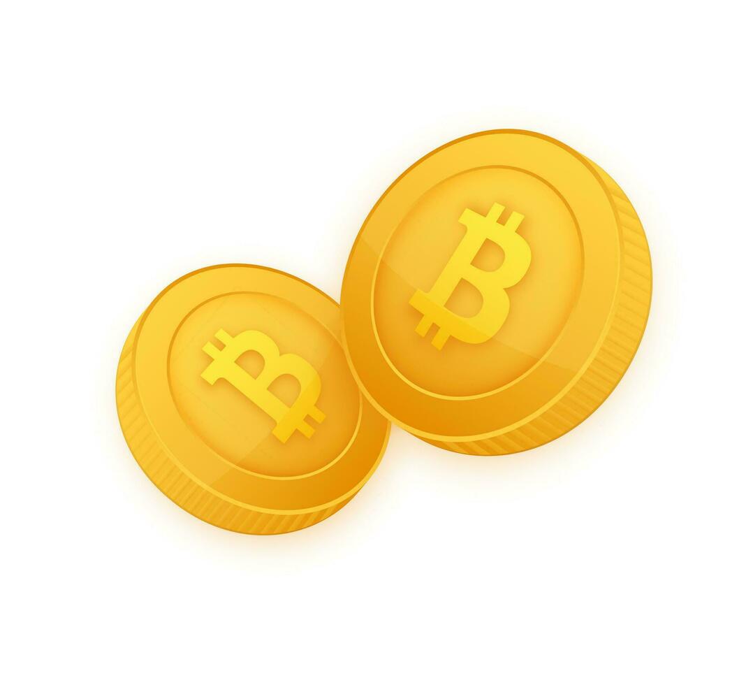 Abstract black icon. Bitcoin exchange. Currency icon. Online payment. Crypto currency, virtual electronic, internet money vector