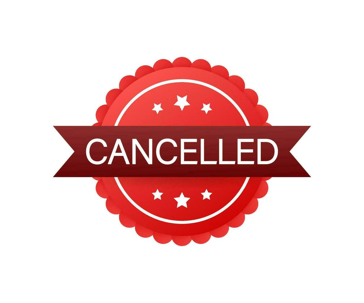 Cancelled stamp. cancelled square grunge sign. Vector stock illustration