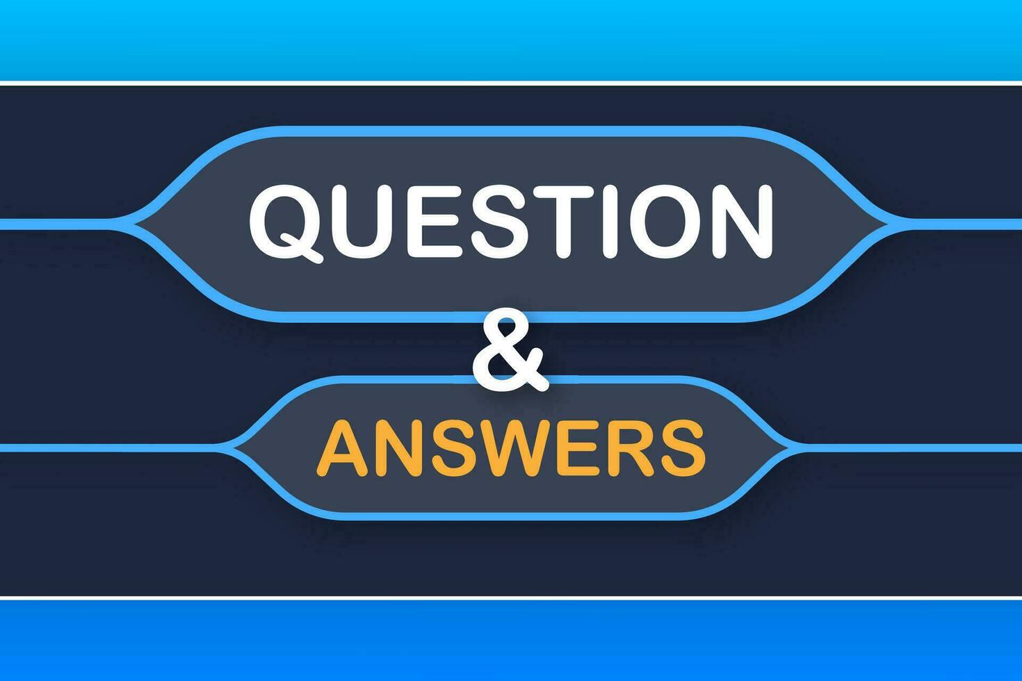 Question and Answer Bubble Chat on white background. Vector stock illustration