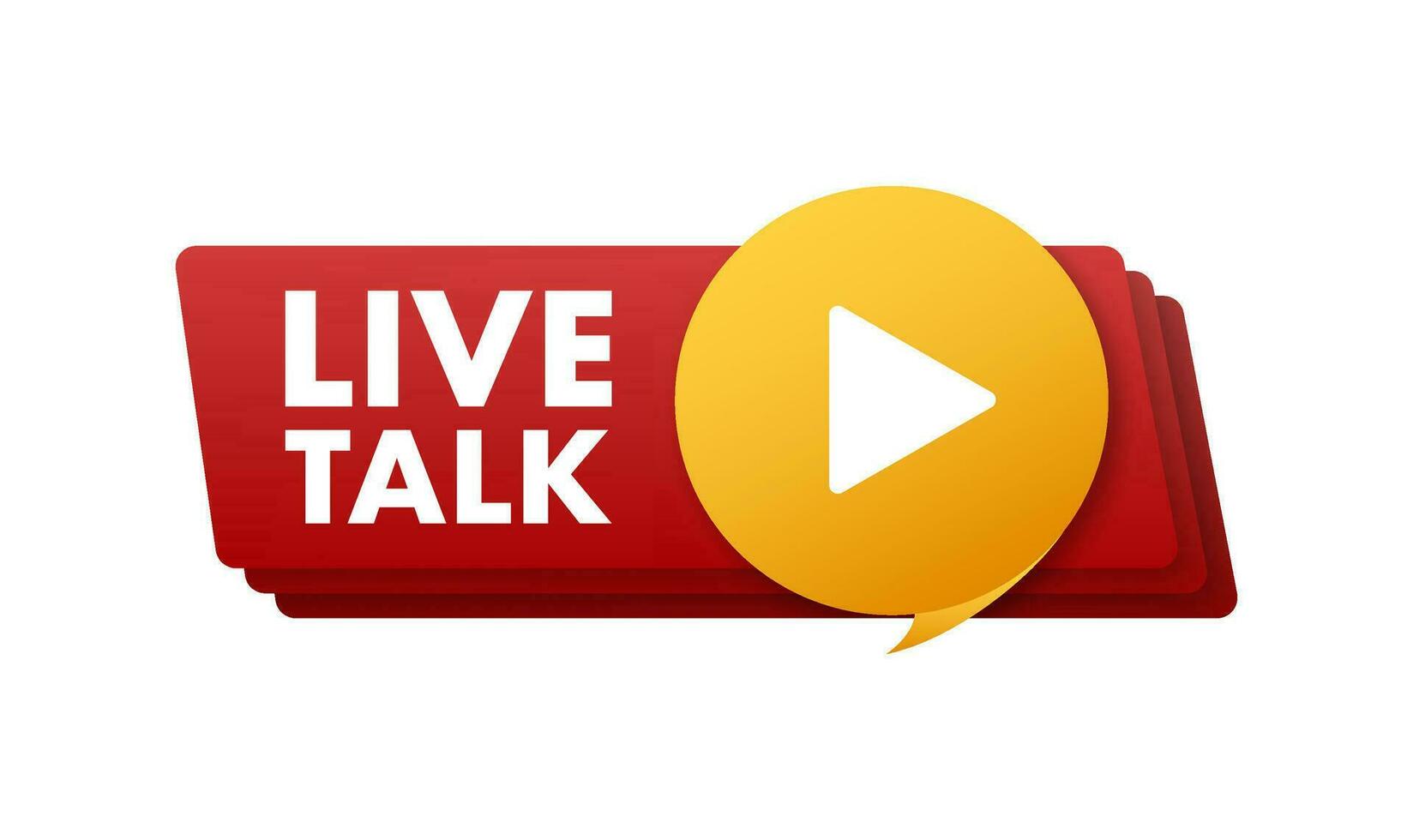 Live talk. Element for broadcasting. Video stream icon. Vector stock illustration