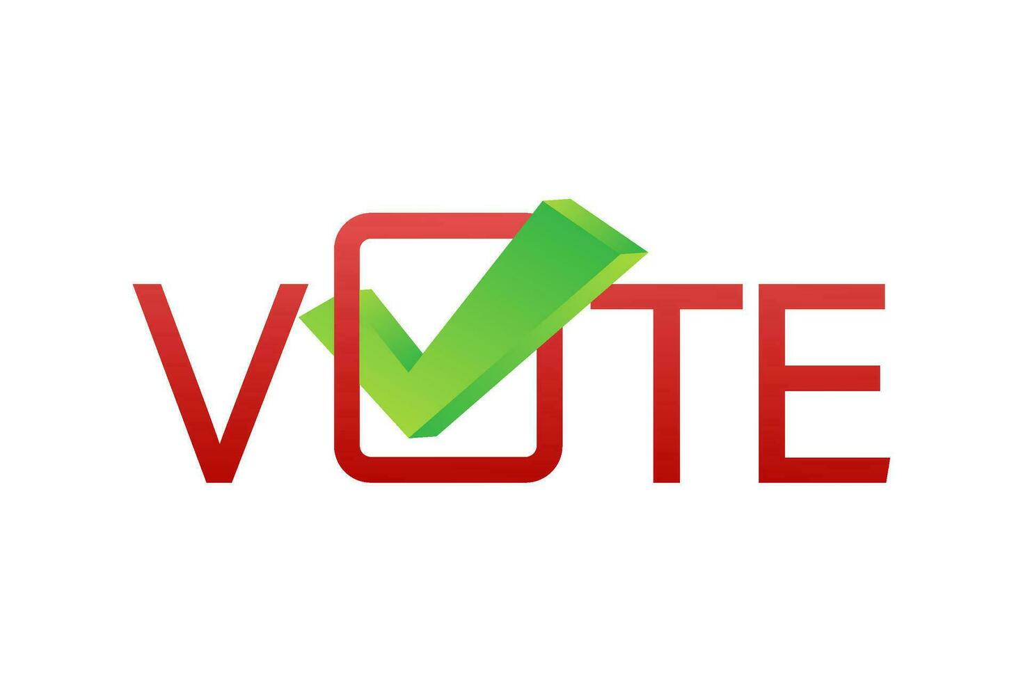 Vote symbols. Check mark icon. Vote label on white background. Vector stock illustration