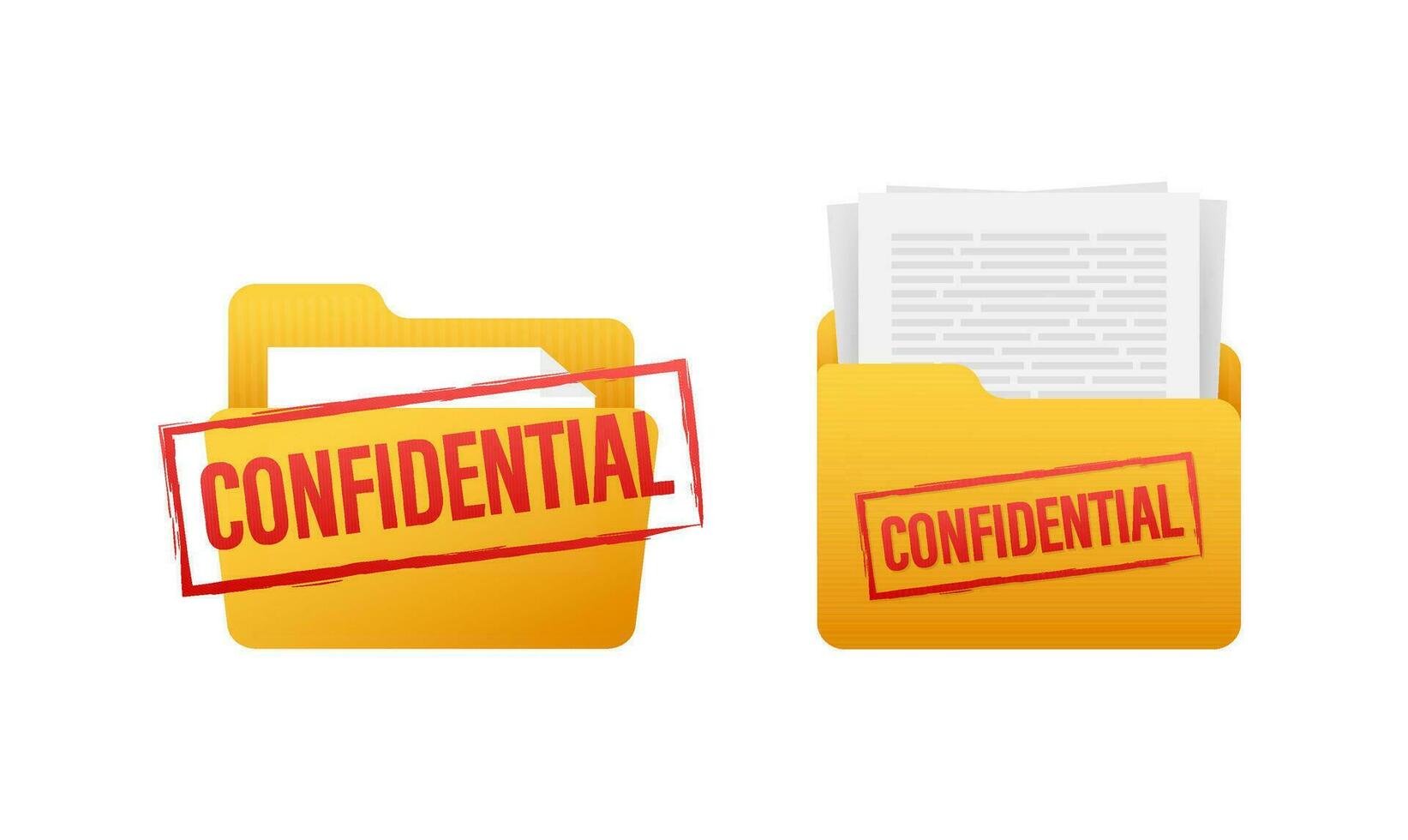 Safe confidential information. File protection. Data security vector