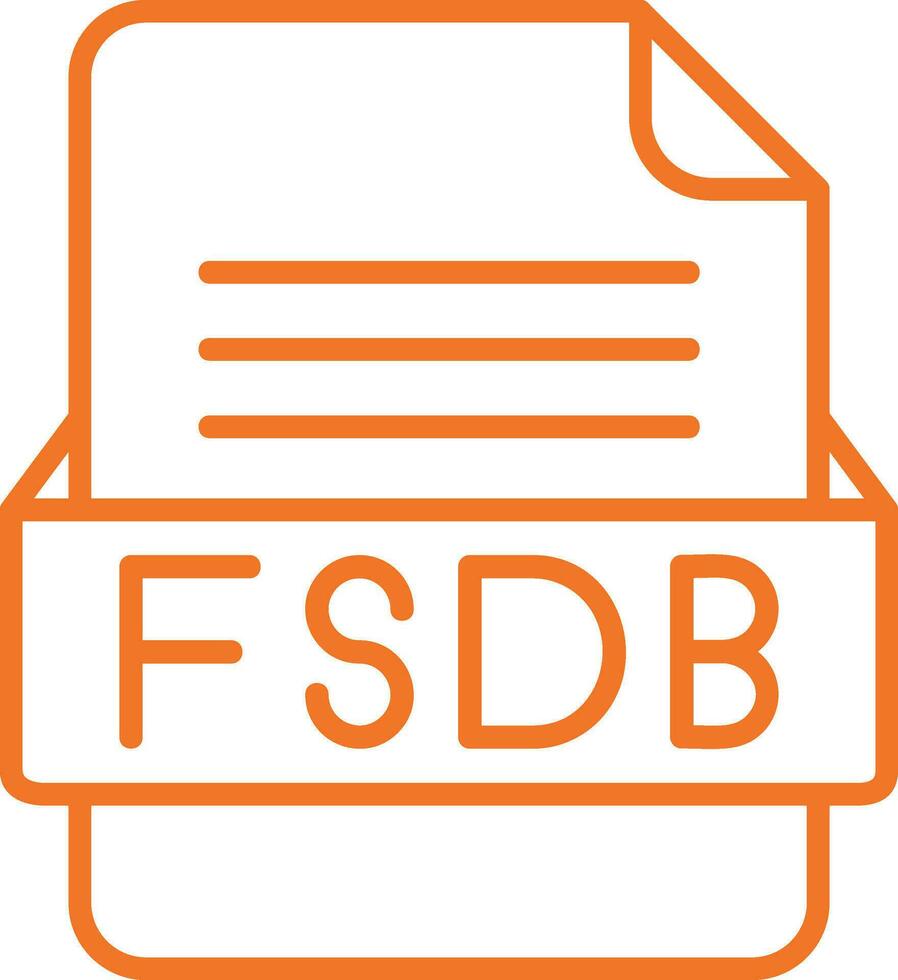 FSDB File Format Vector Icon